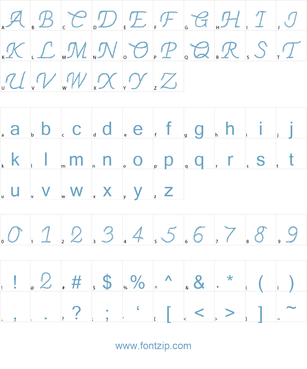 THINROPE Font Character