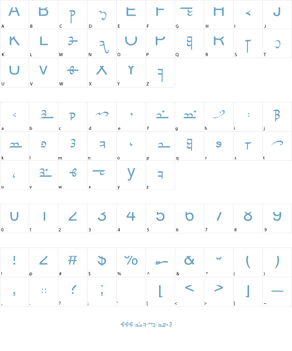 Tirion Sarati Font Character
