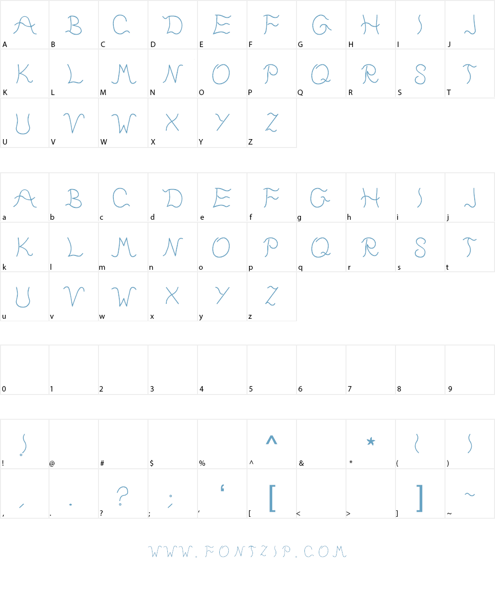 Tunntungis Font Character