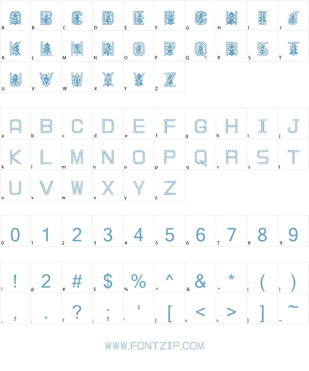 Xmas Tree Font Character