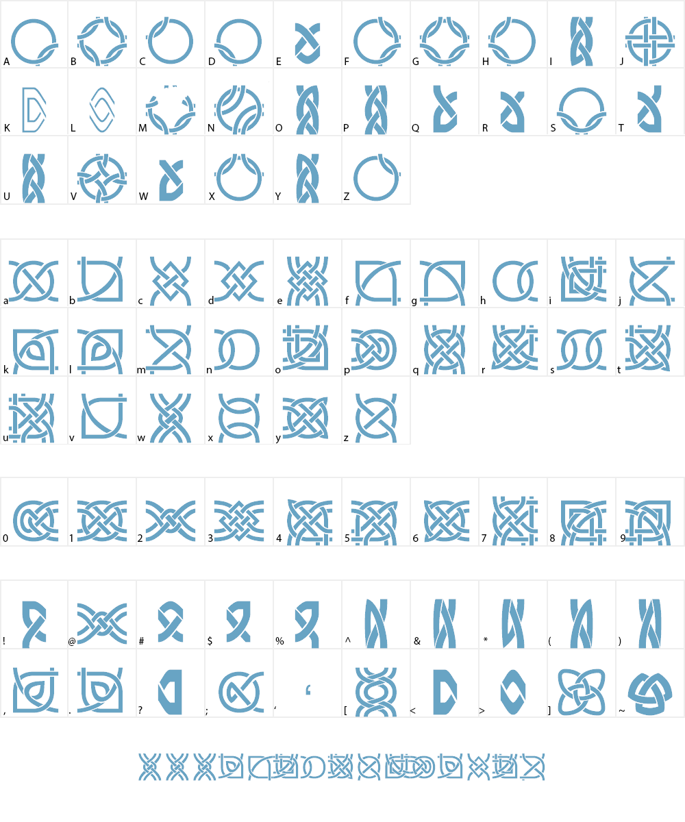 DS Celtic Border 1 Font Character