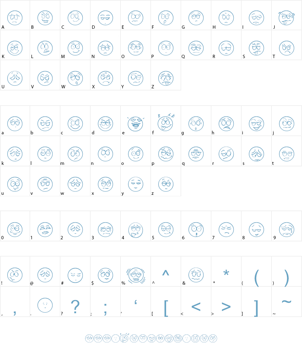 Humeur Font Character