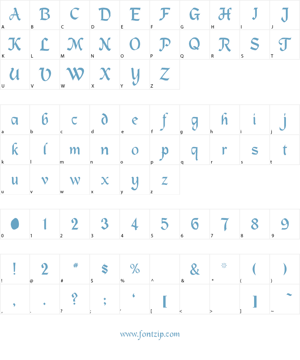 MacHumaine Font Character