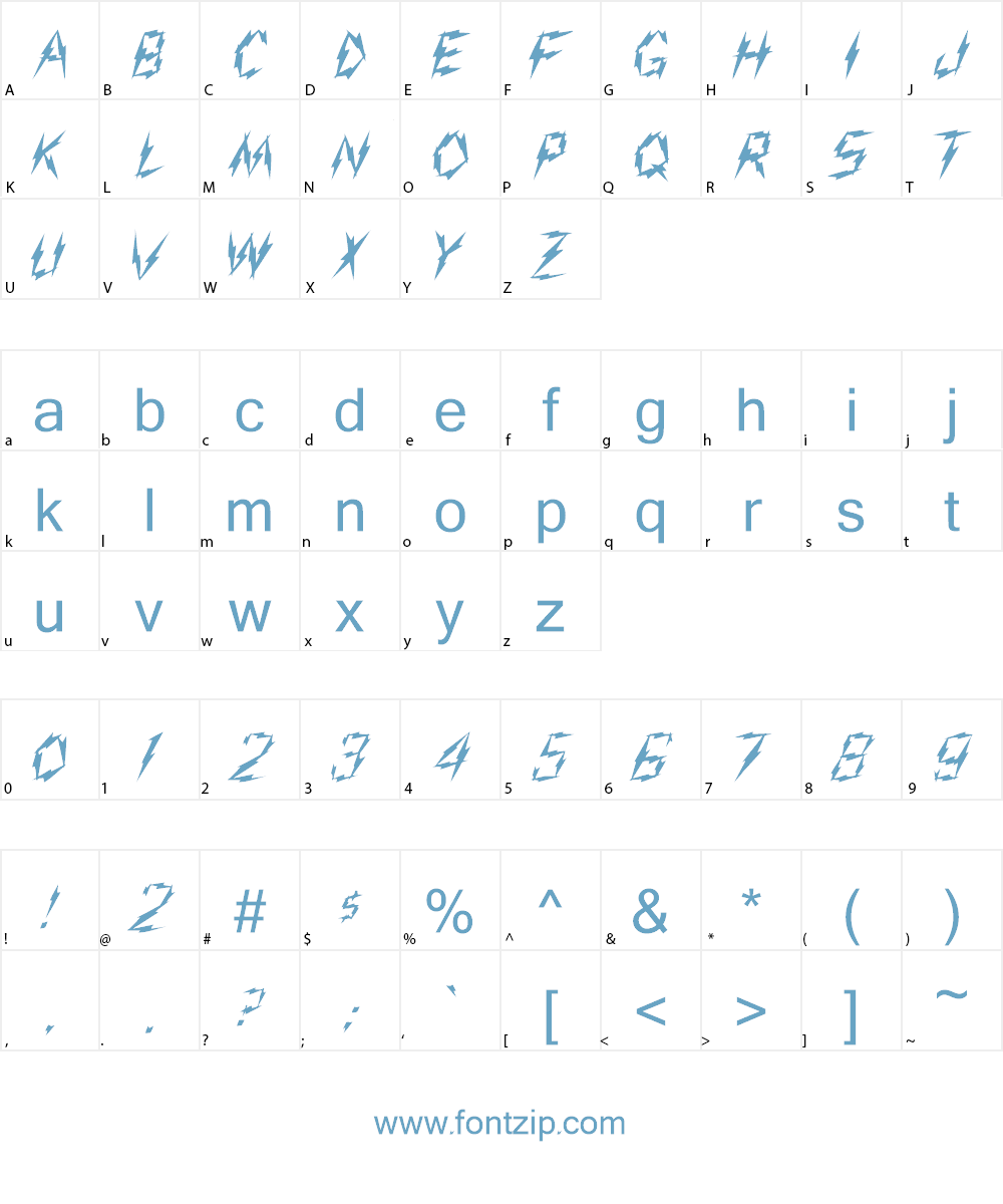 Aarcover Font Character