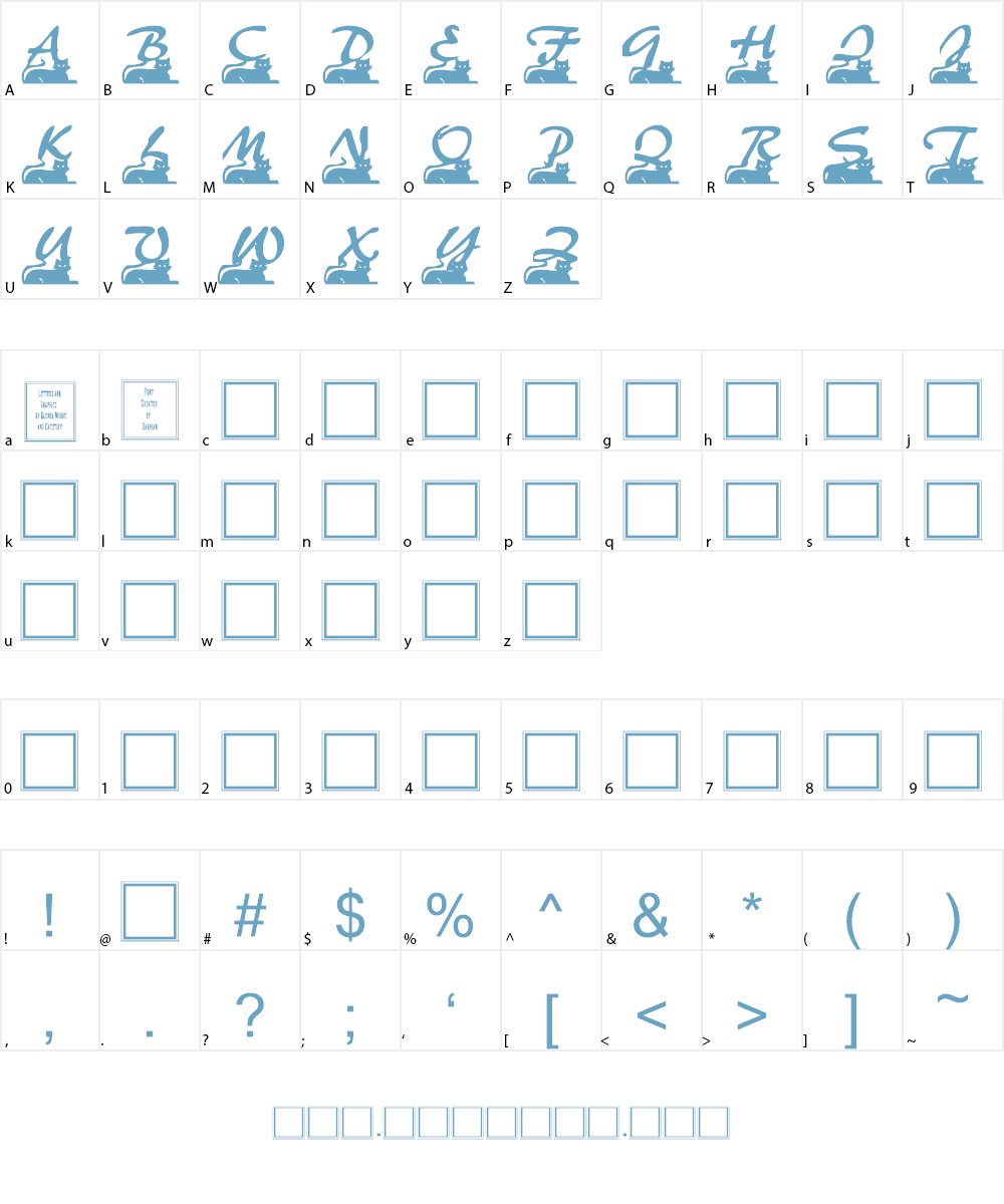 Catstuff Font Character