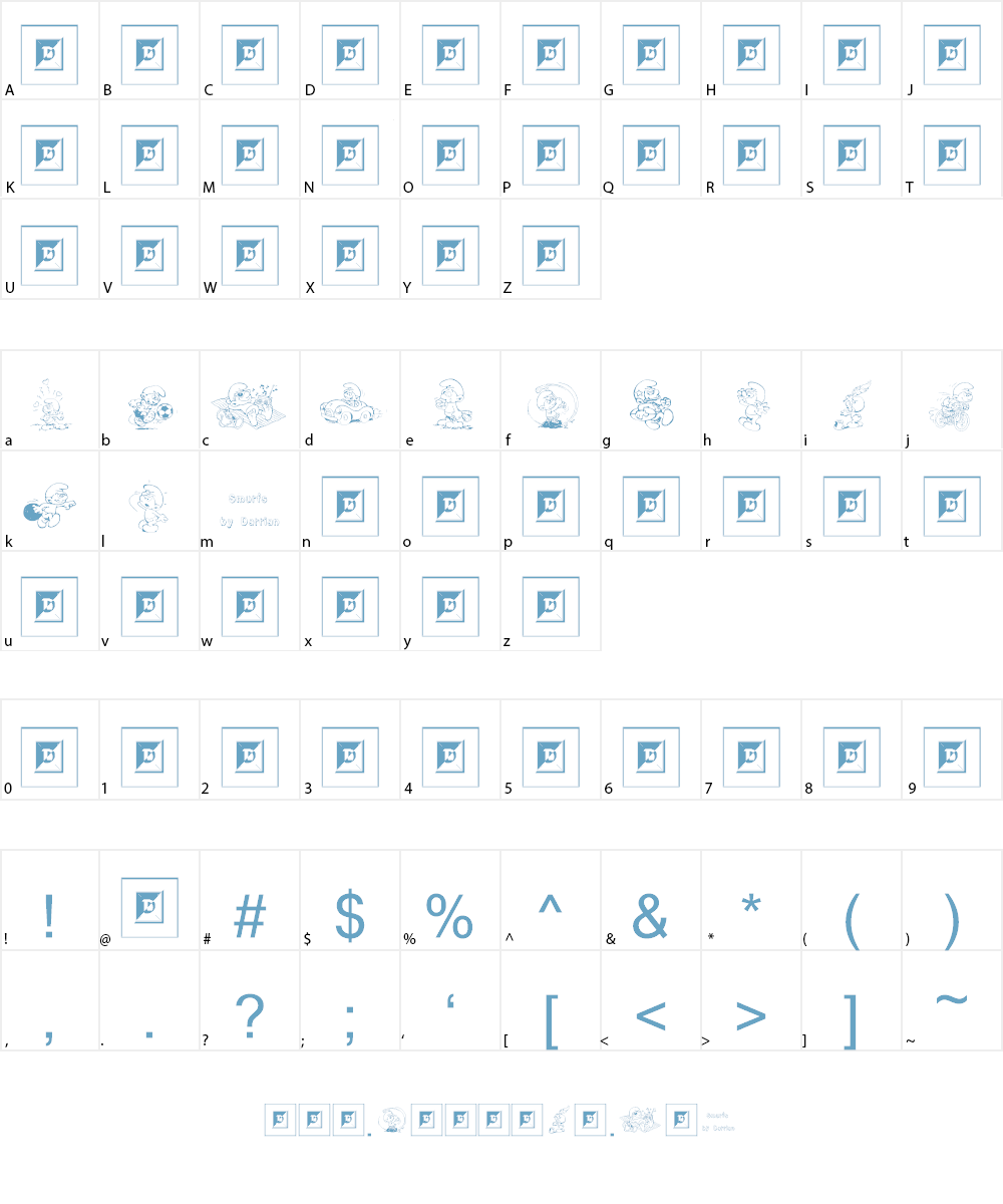 Smurf Font Character