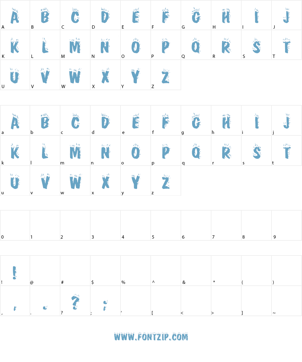 CracklingFire Font Character