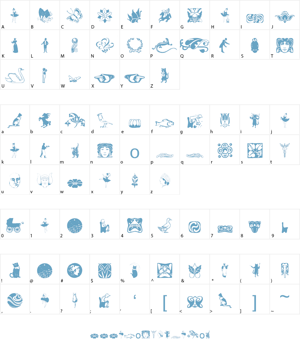 Davys Dingbats 2 Font Character