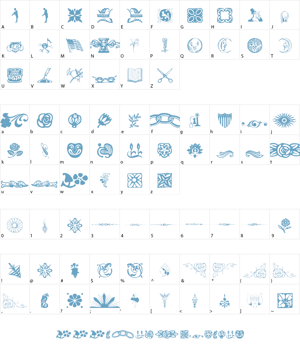 Davys Dingbats Font Character