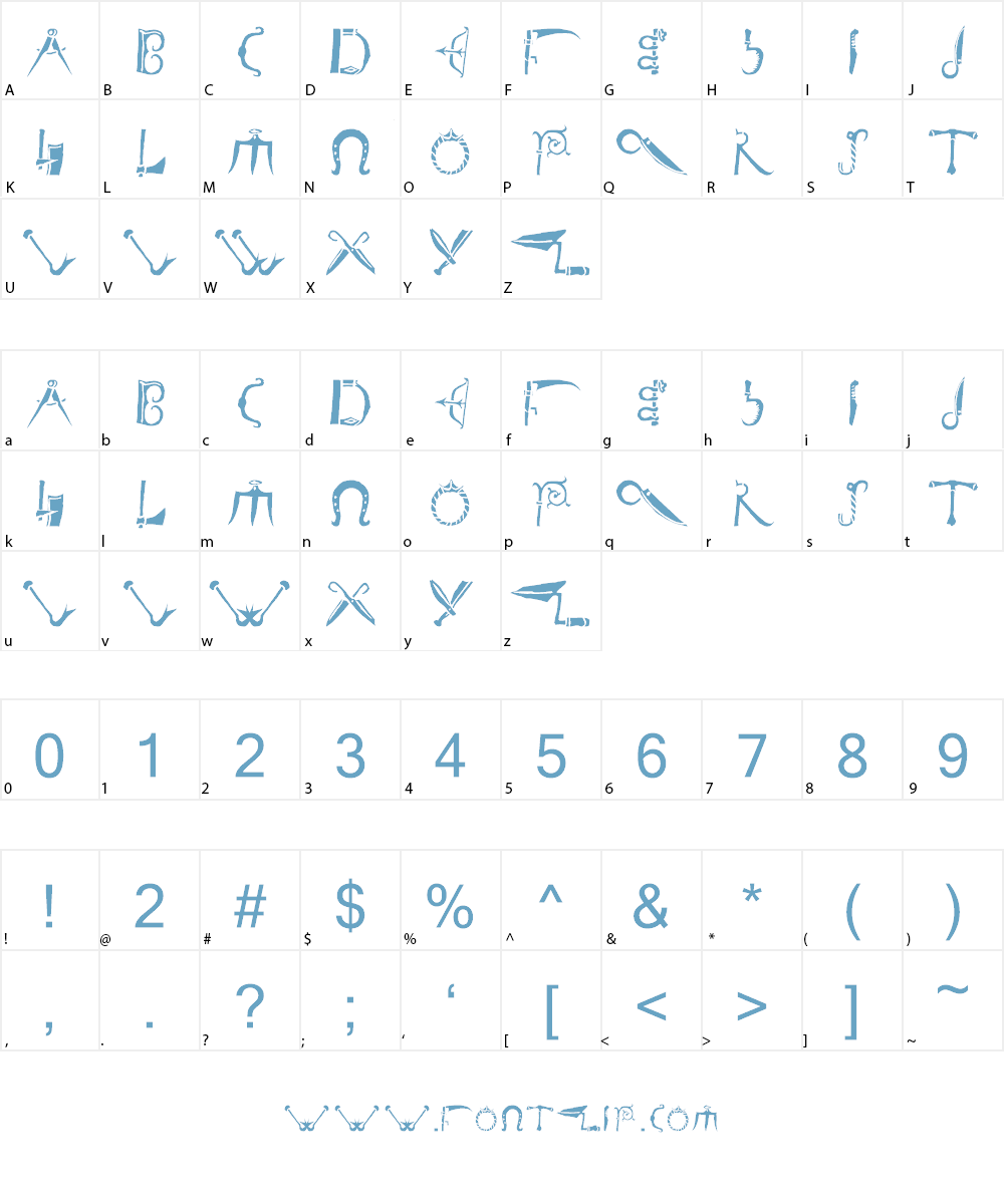 De Balme Initials Font Character