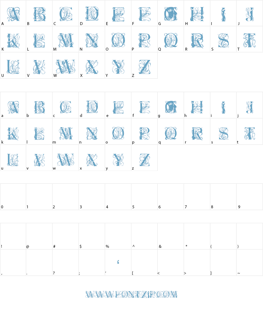 Elzevier Font Character