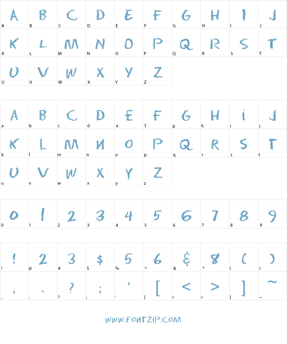 Eraser Font Character