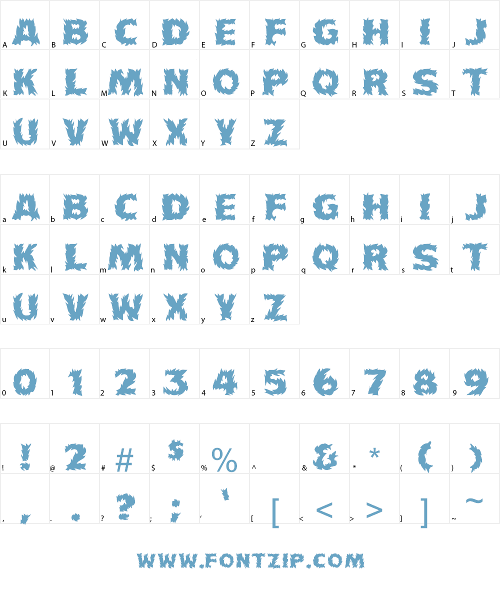 Firecat Font Character