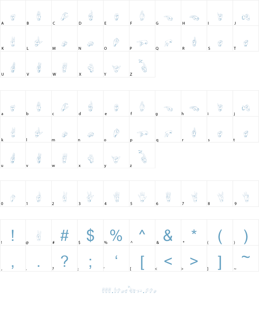 Gallaudet Font Character