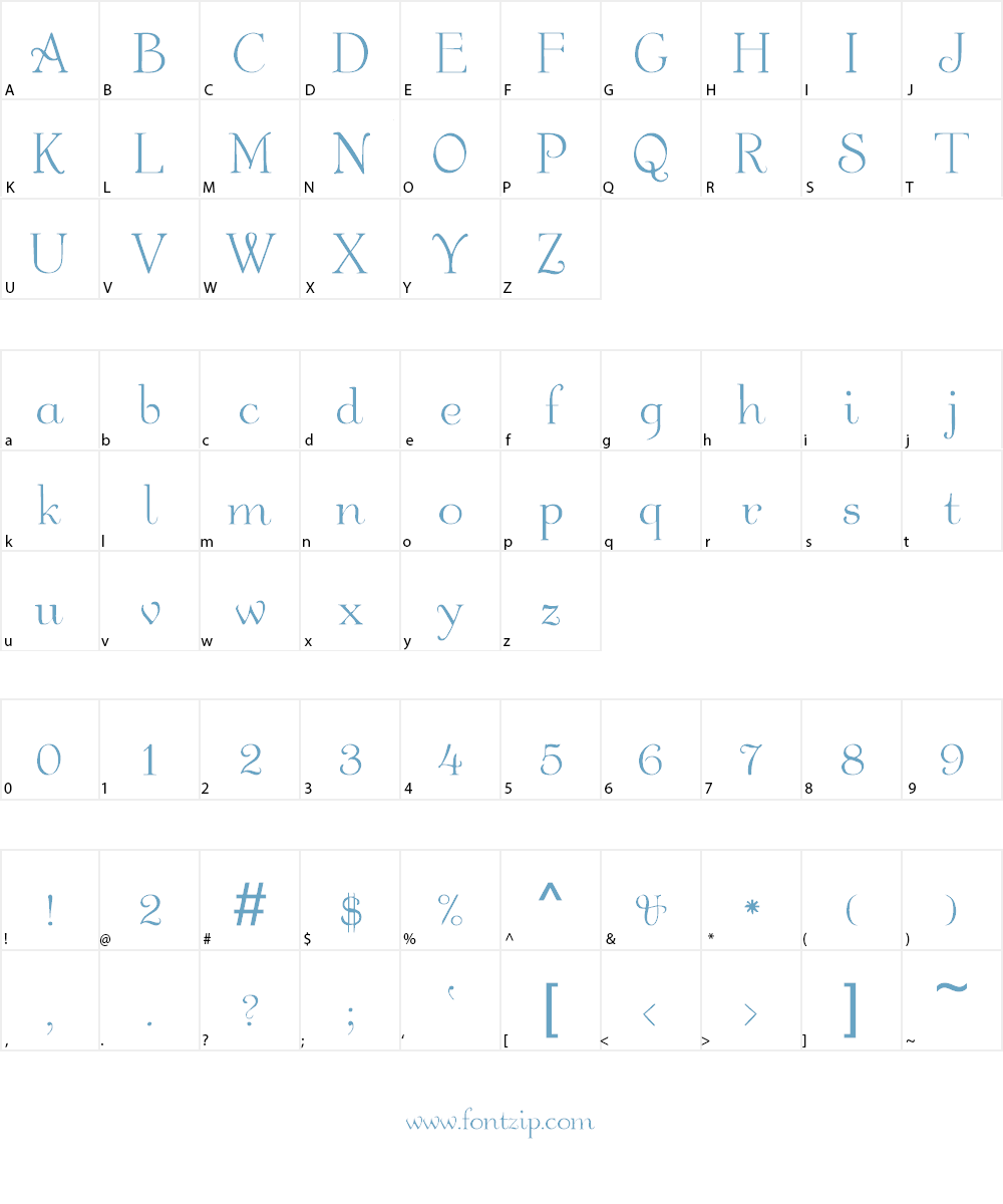 Garton Font Character