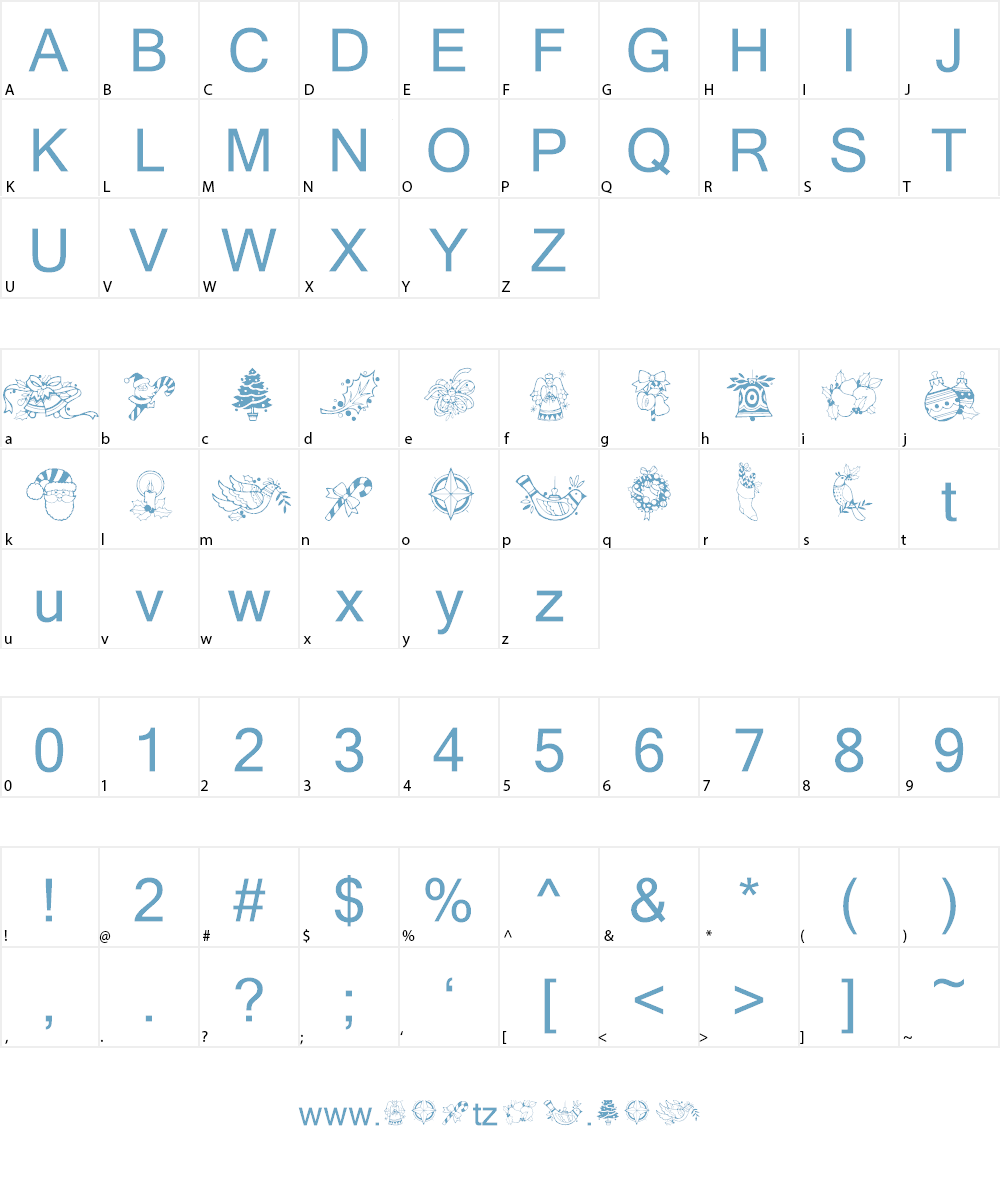 GE Christmas Joy Font Character