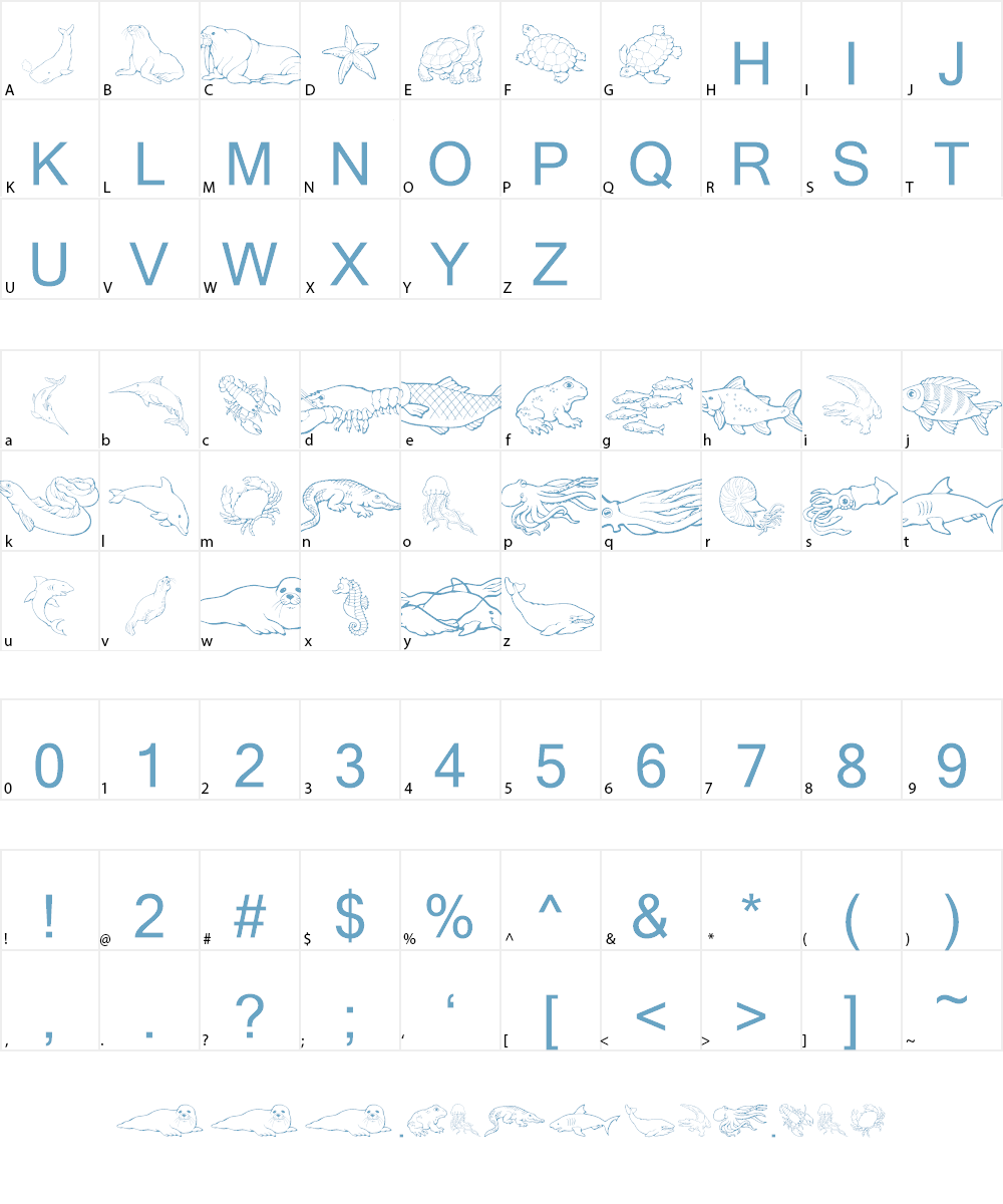 GE Out To Sea Font Character