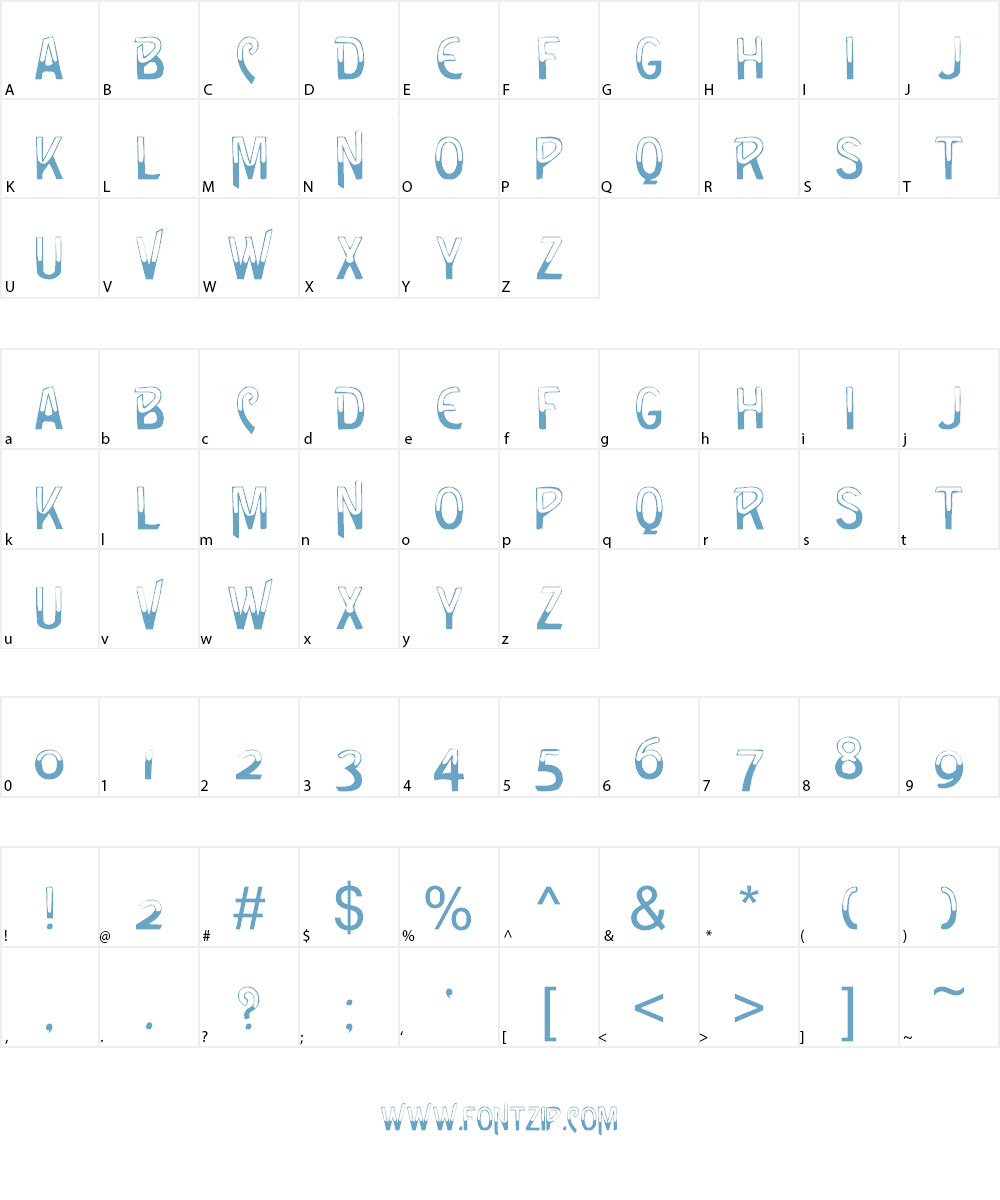 Green Caps Font Character