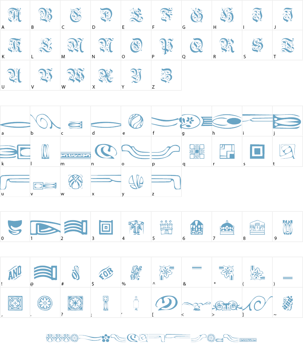 Griffin Bats Font Character
