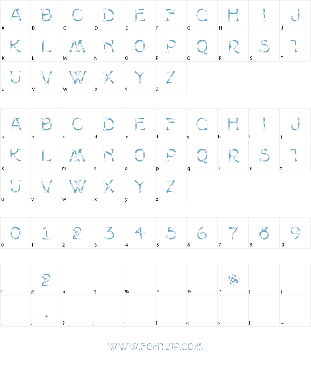 Multiform Caps Font Character