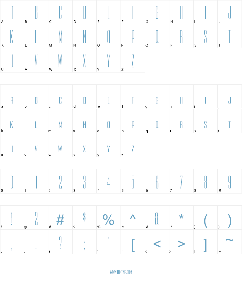 Rothman Font Character