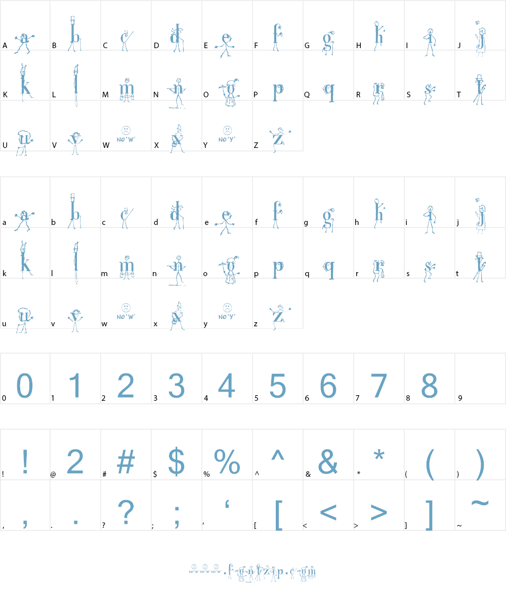 StickLetter Font Character