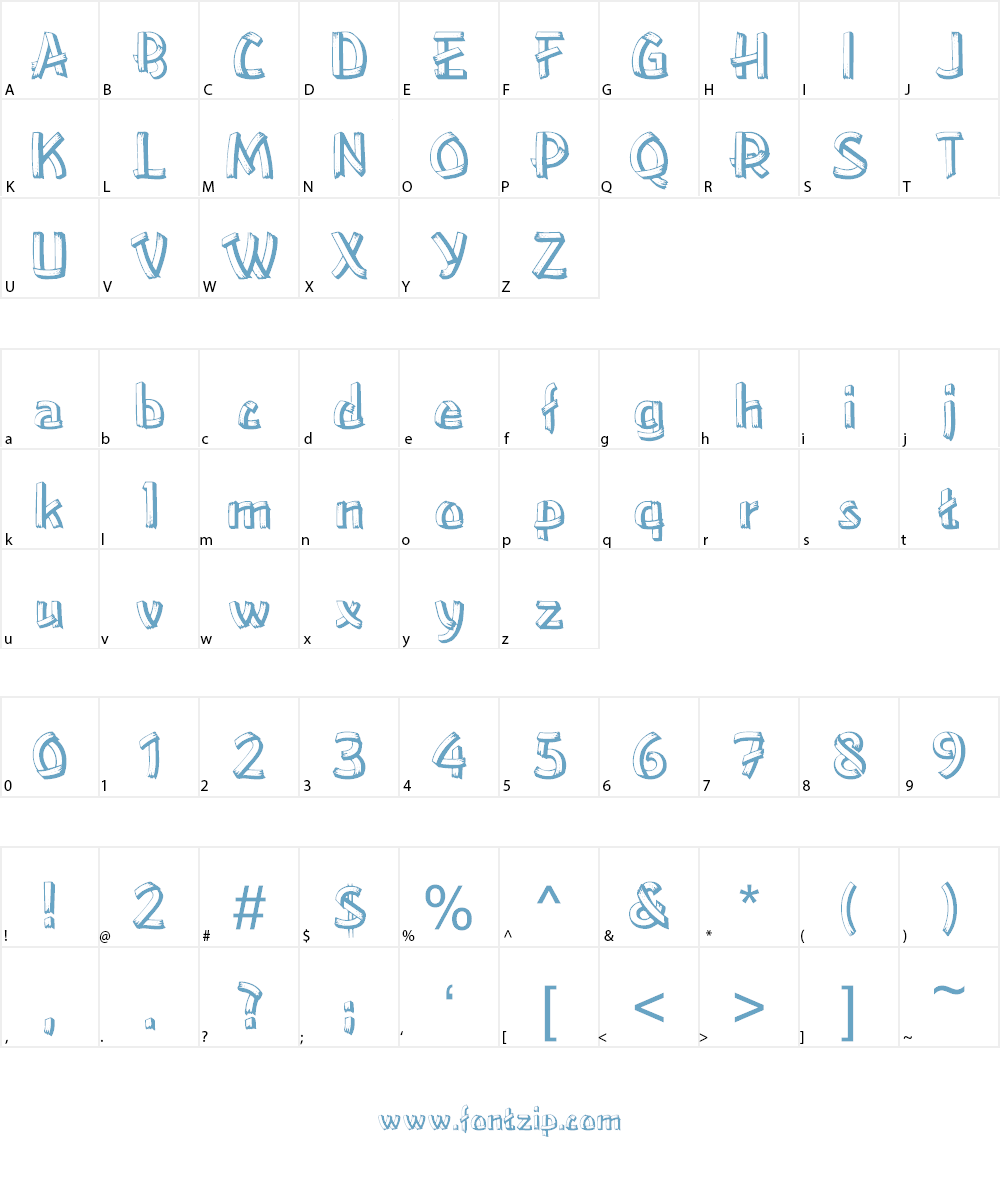 Woodplank Font Character