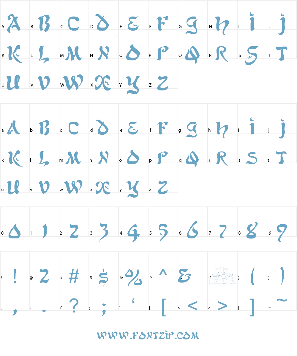 Alfred Drake Font Character