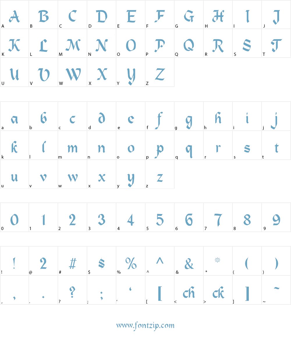 Alpine Font Character