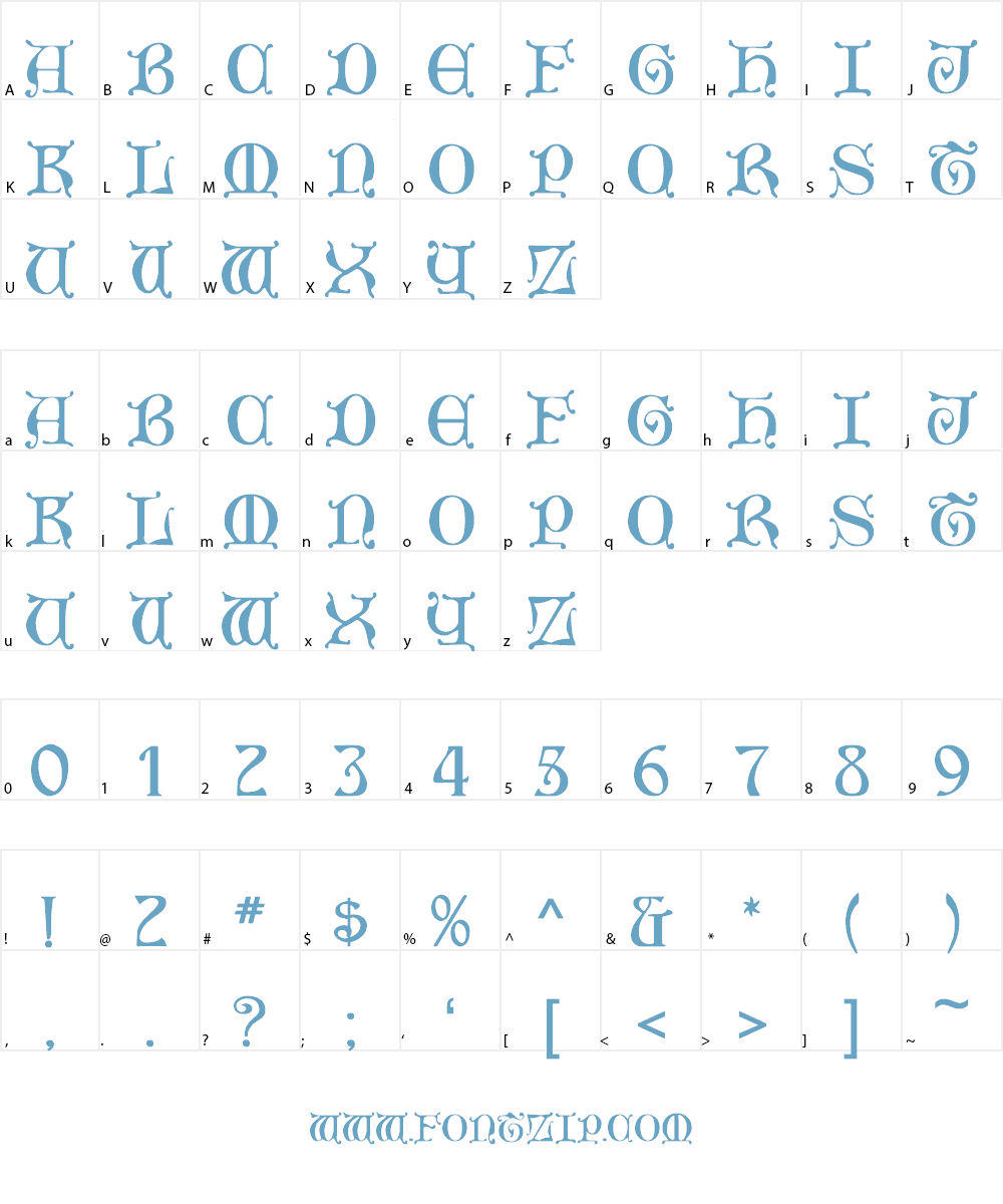 Aneirin Font Character