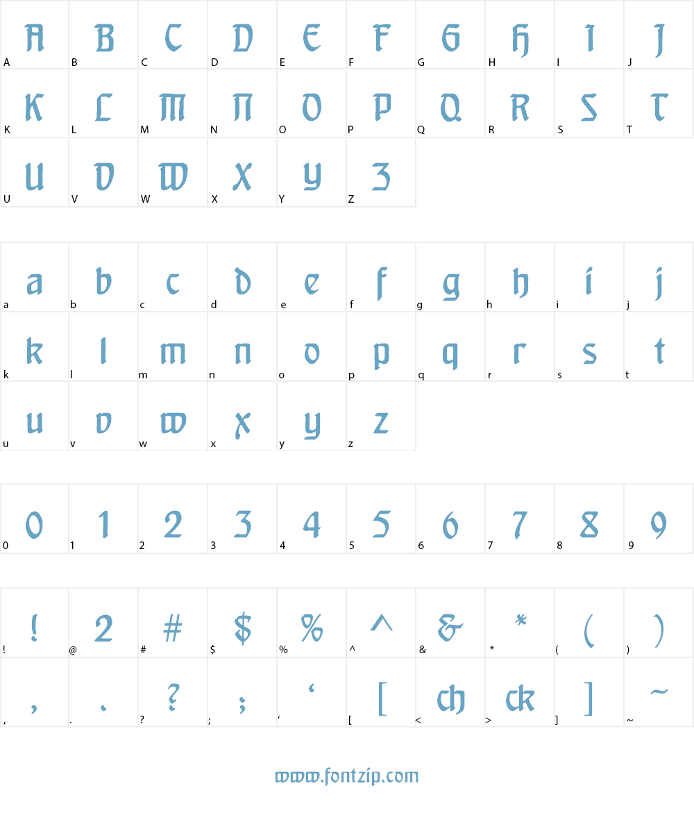 Behrensschrift Font Character