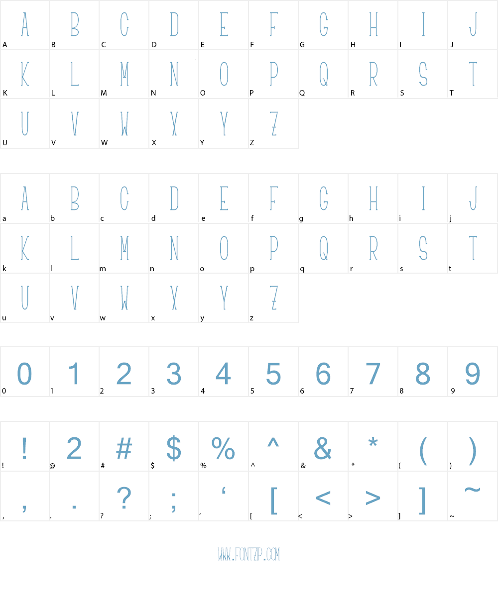 Ciao Font Character