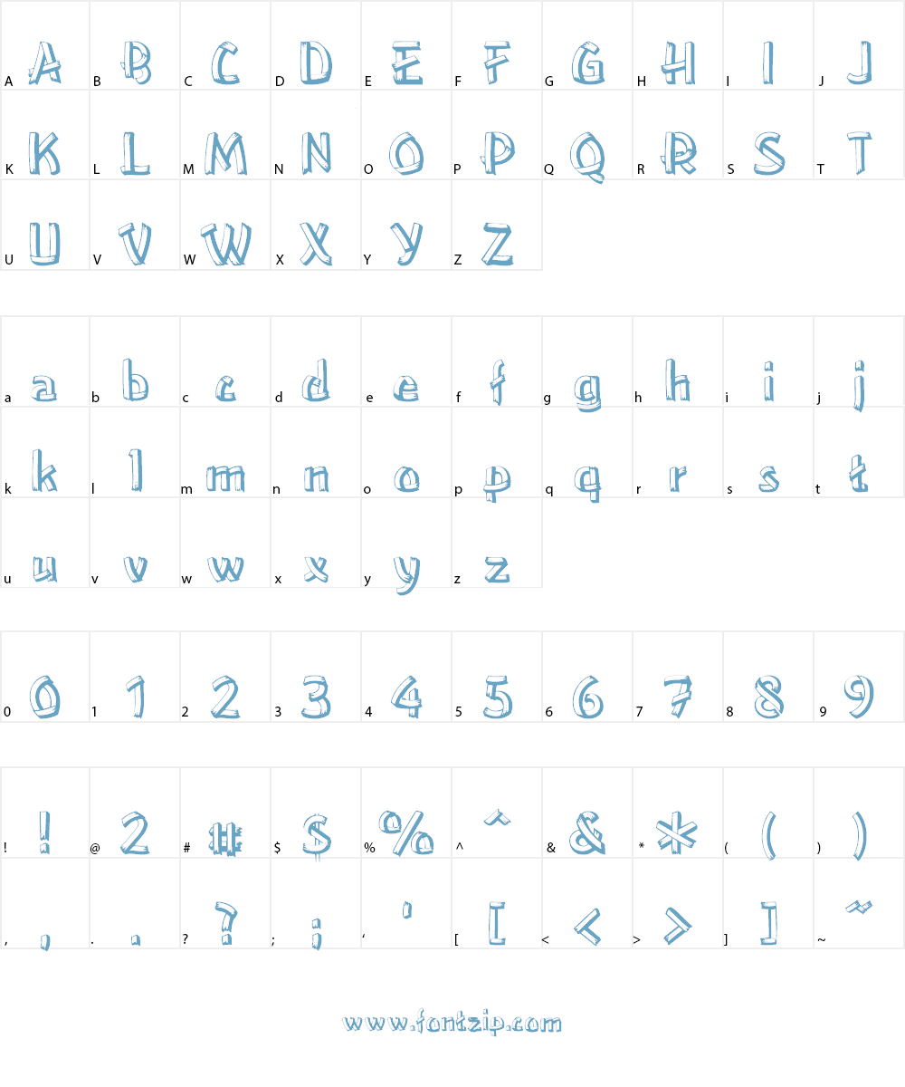 Camp Fire Font Character