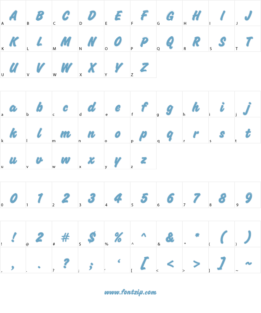 Challenge Contour Font Character