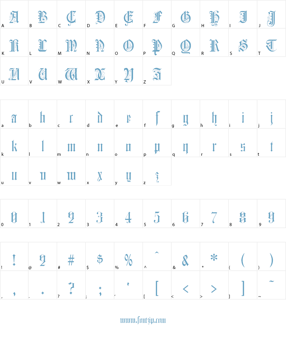 Colchester Font Character