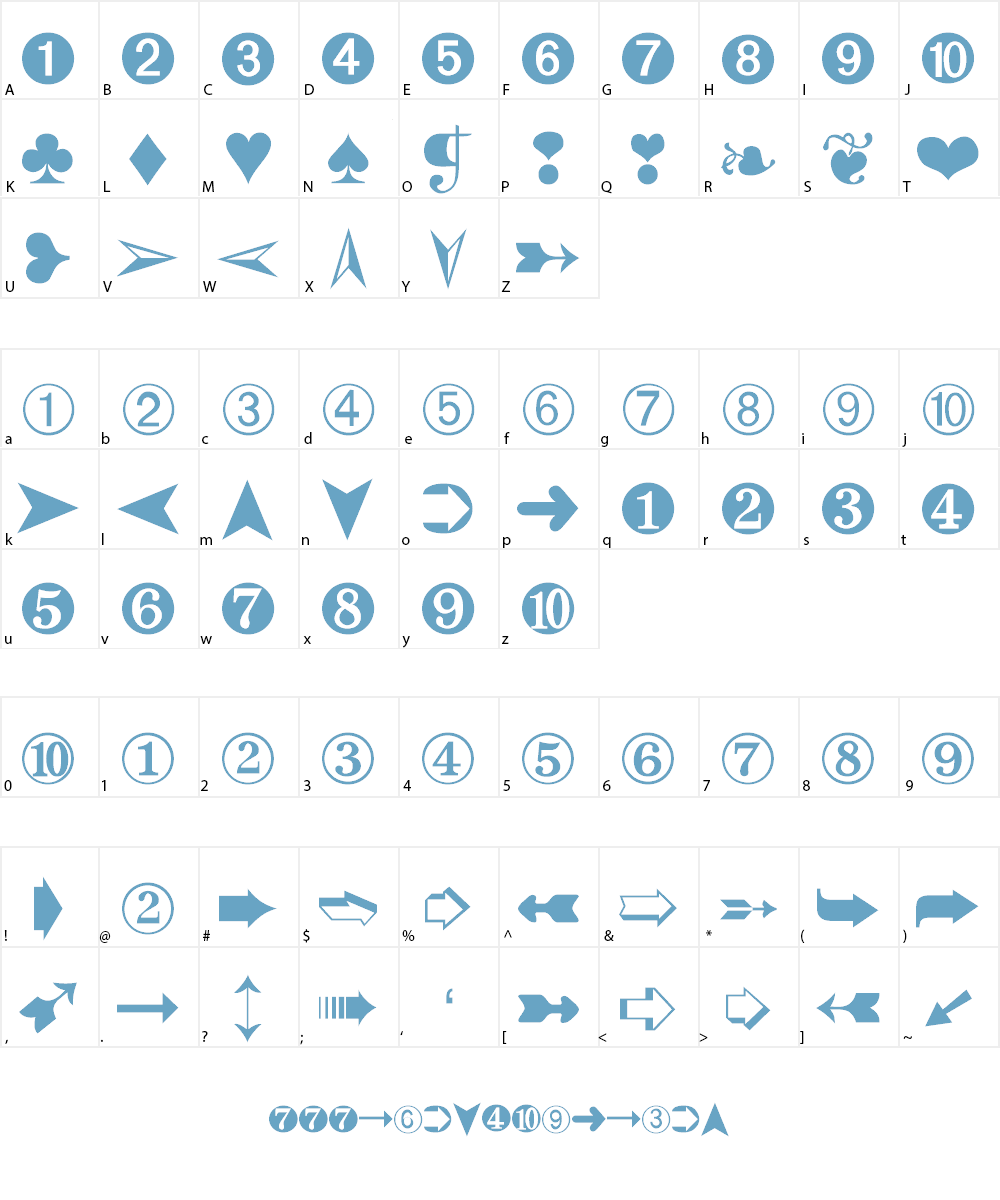 Digits Font Character