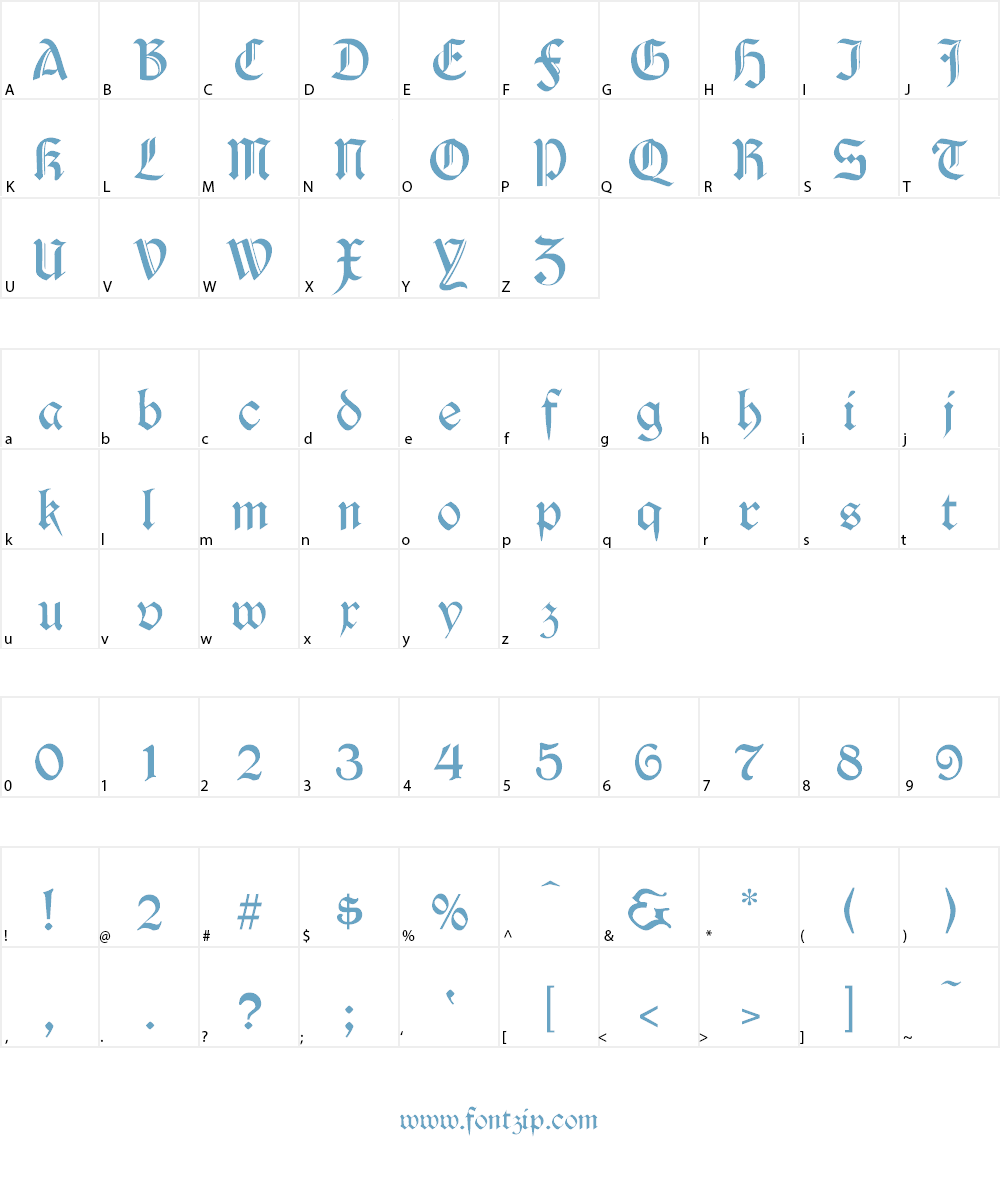 Durwent Font Character