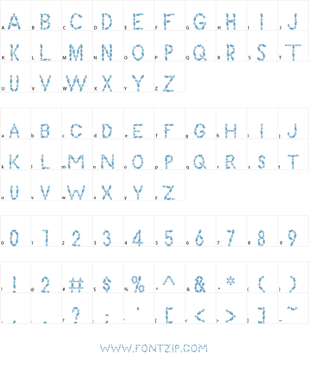 Easter Bunny Font Character