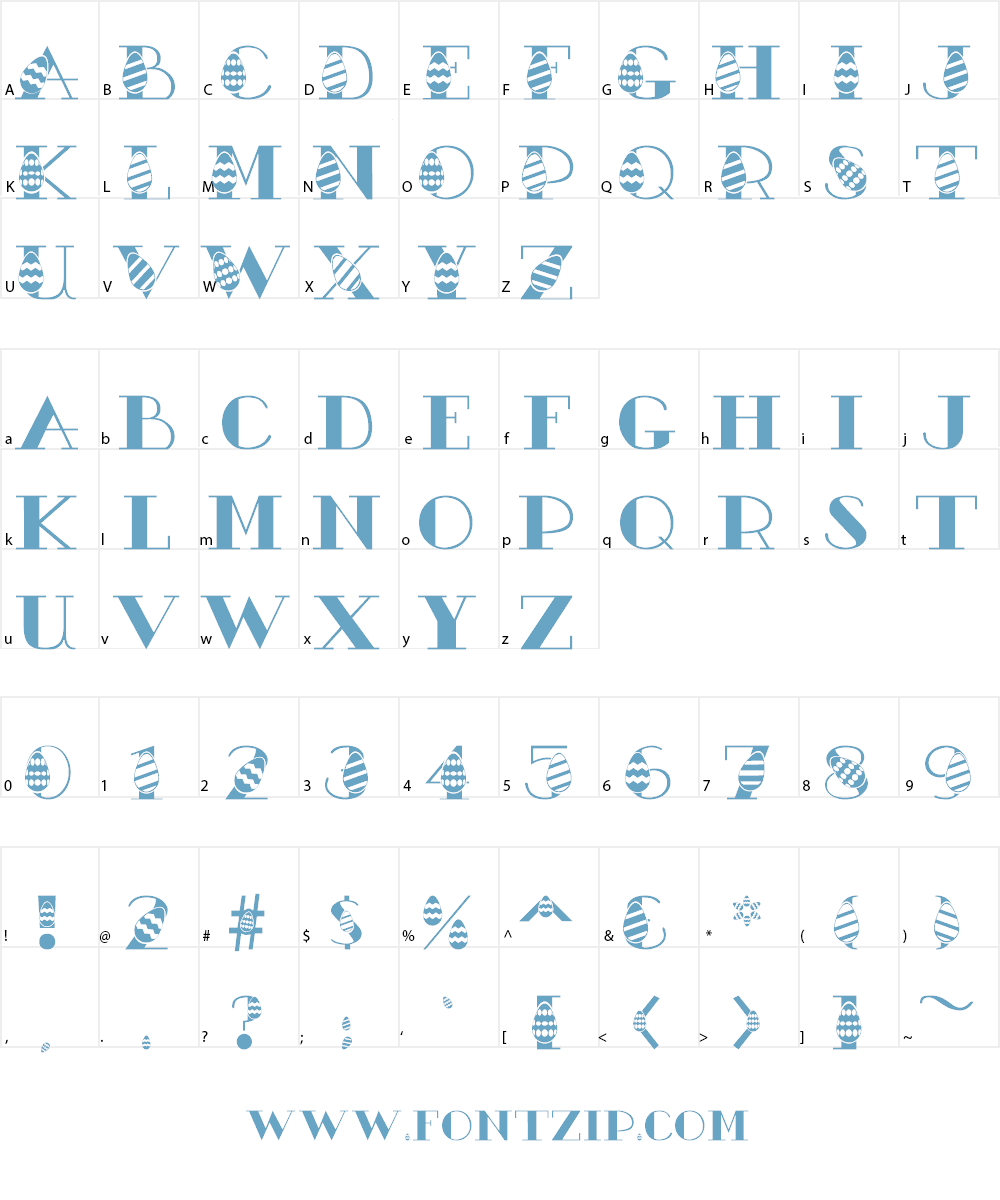 Easter Egg Font Character