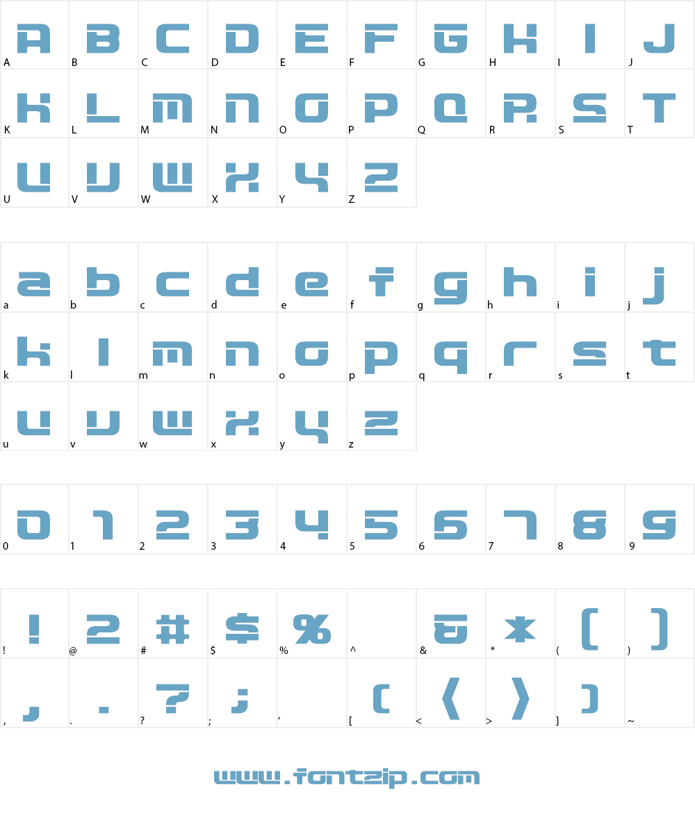D3 Circuitism Font Character