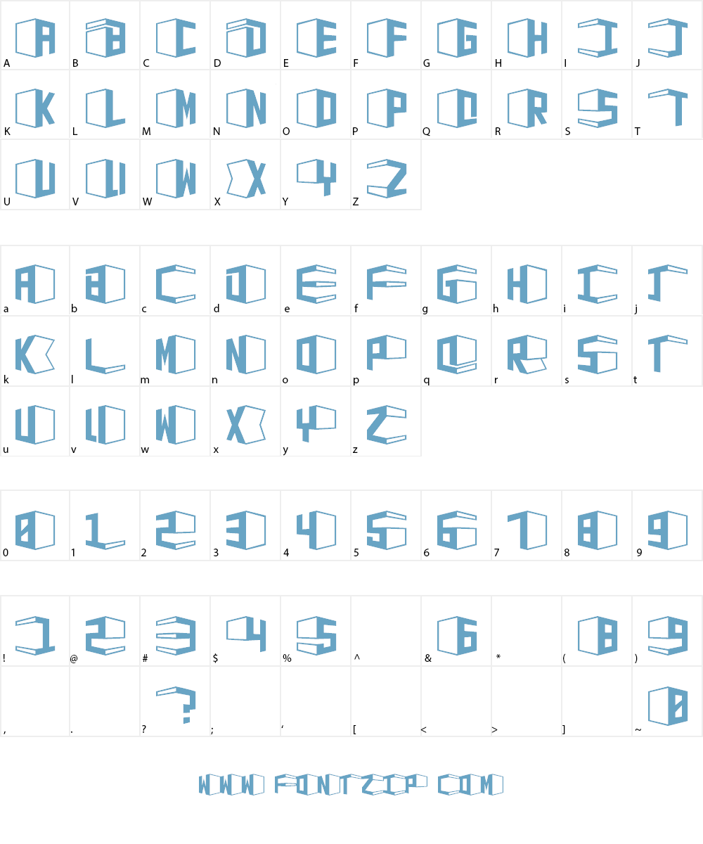 D3 Concretism Font Character
