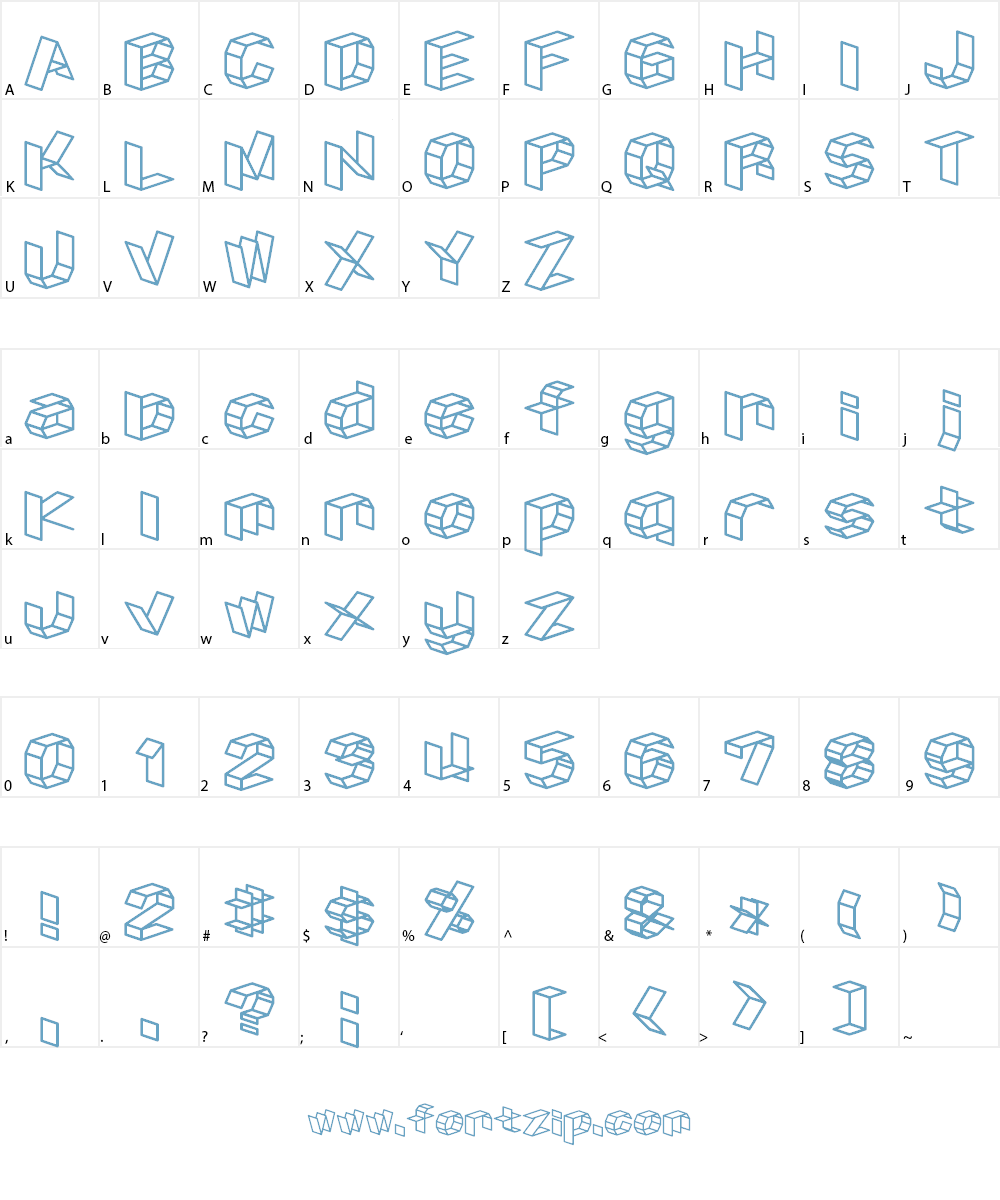 D3 Craftism Font Character