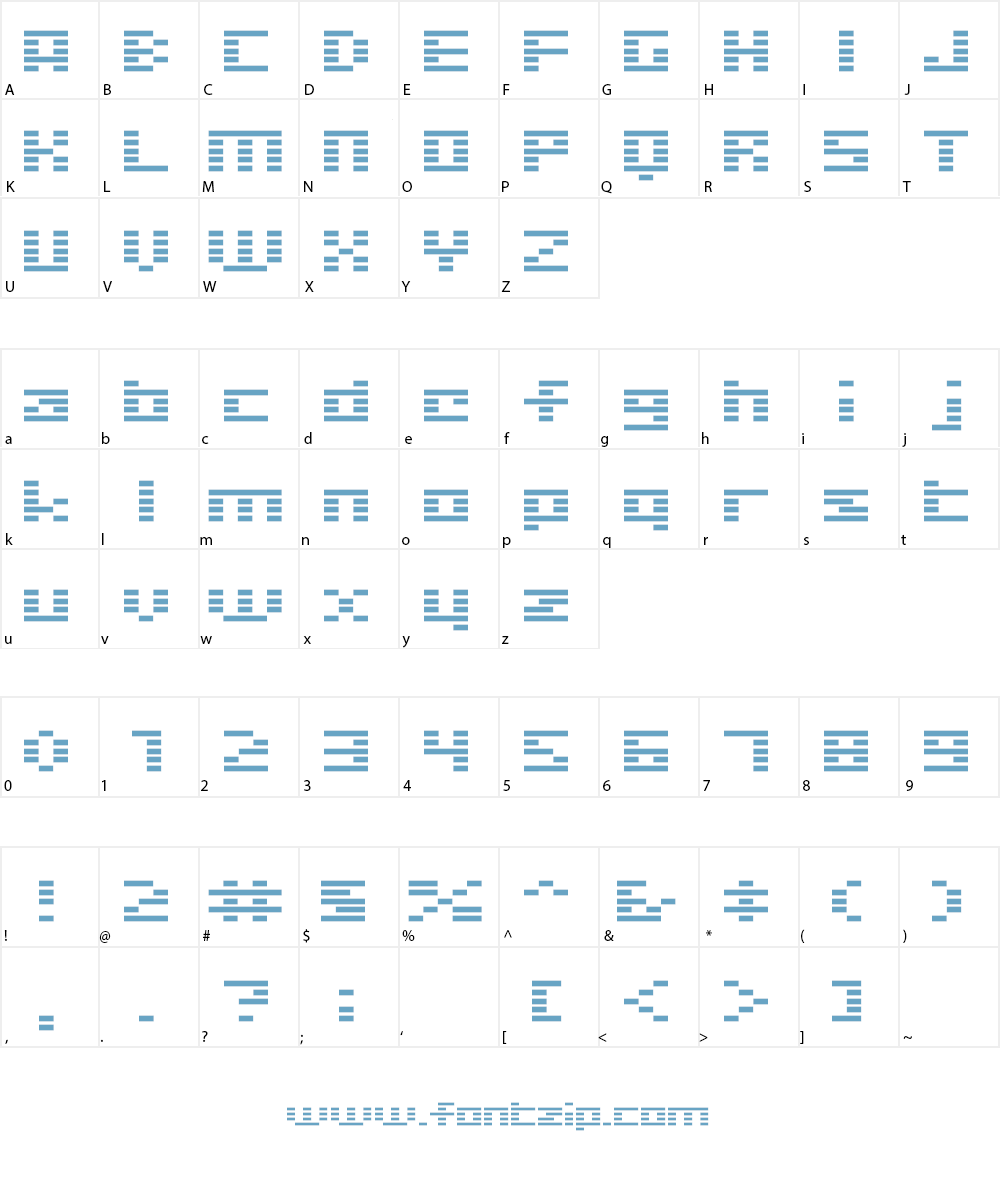 D3 Digitalism Font Character