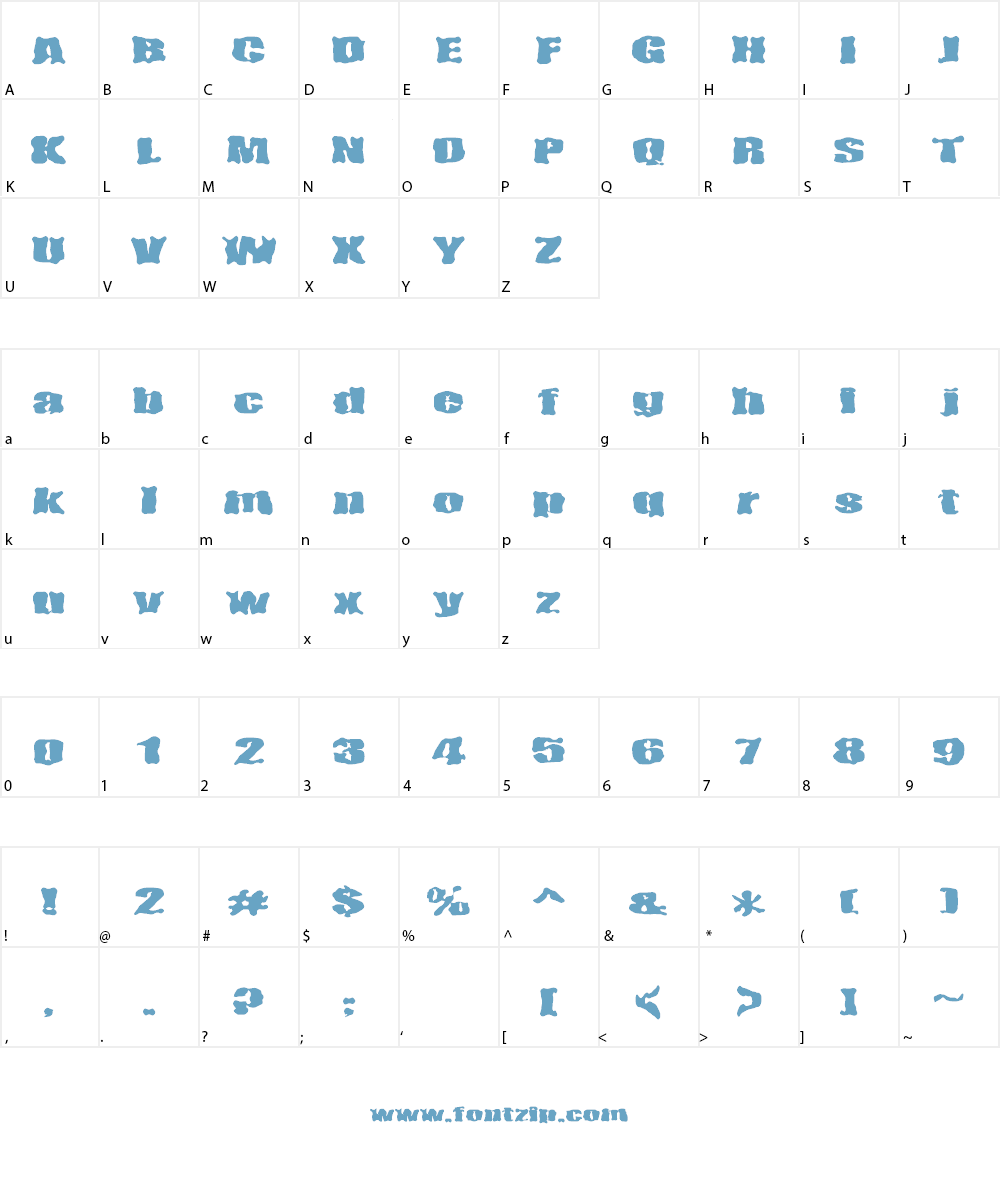 D3 Ghostism Font Character