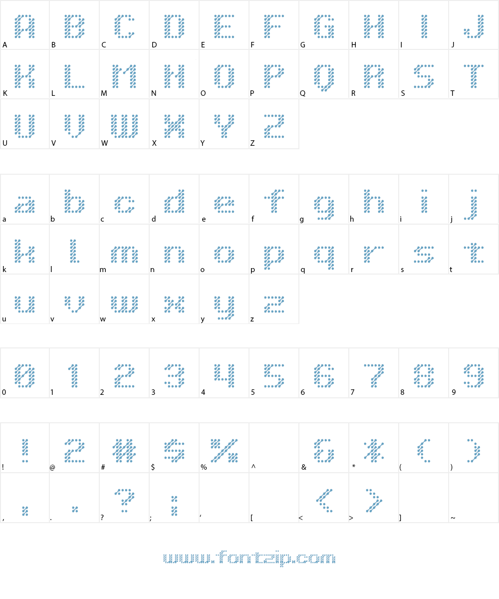 D3 Isotopism Font Character