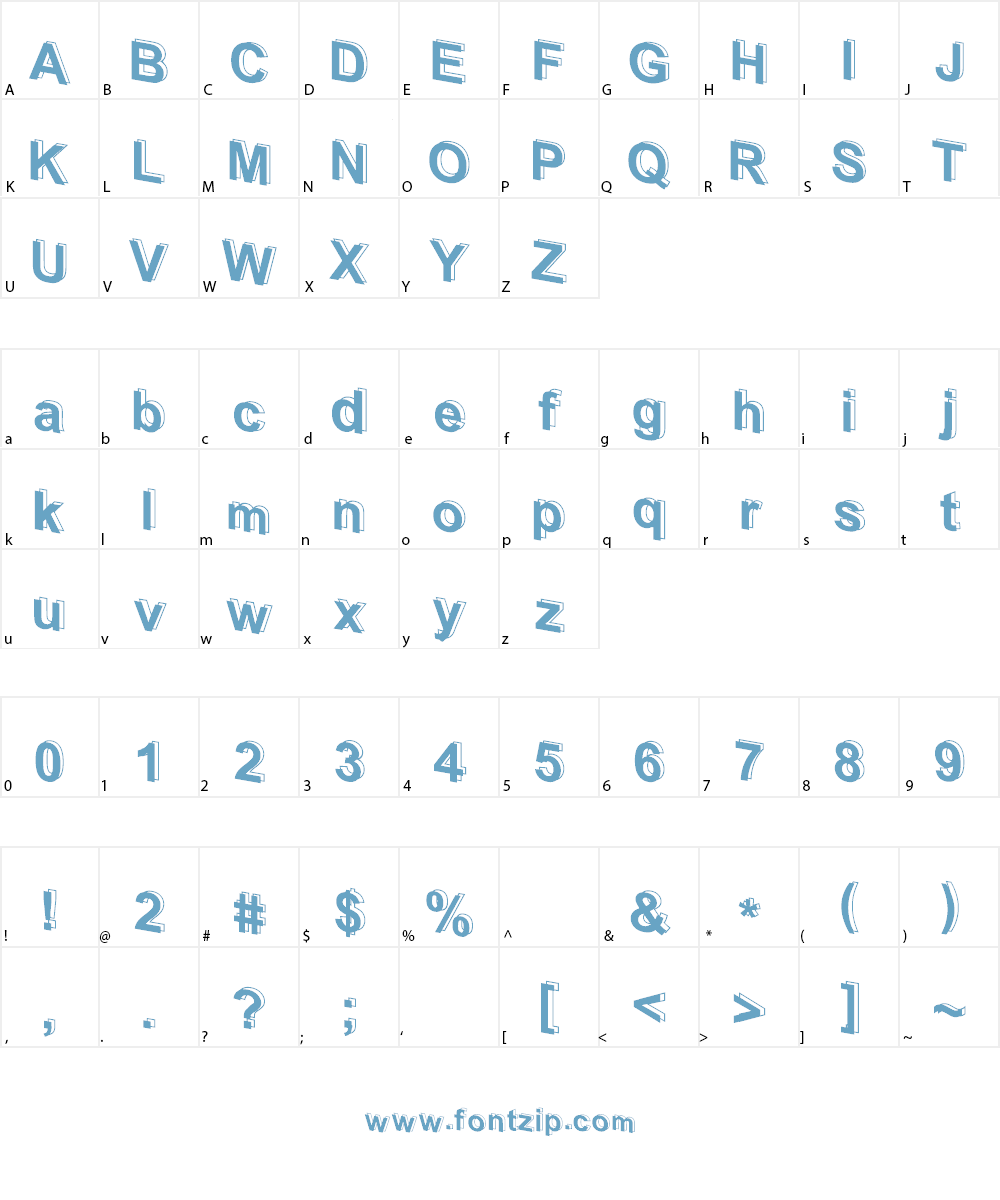 D3 Parallelism Font Character