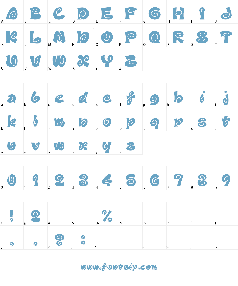 D3 Spiralism Font Character