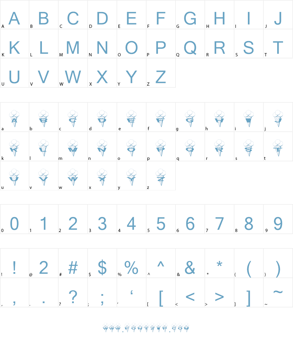 35 Degrees Font Character
