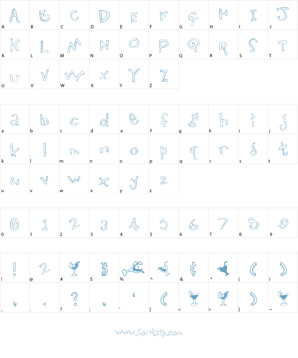 Amaretto Font Character