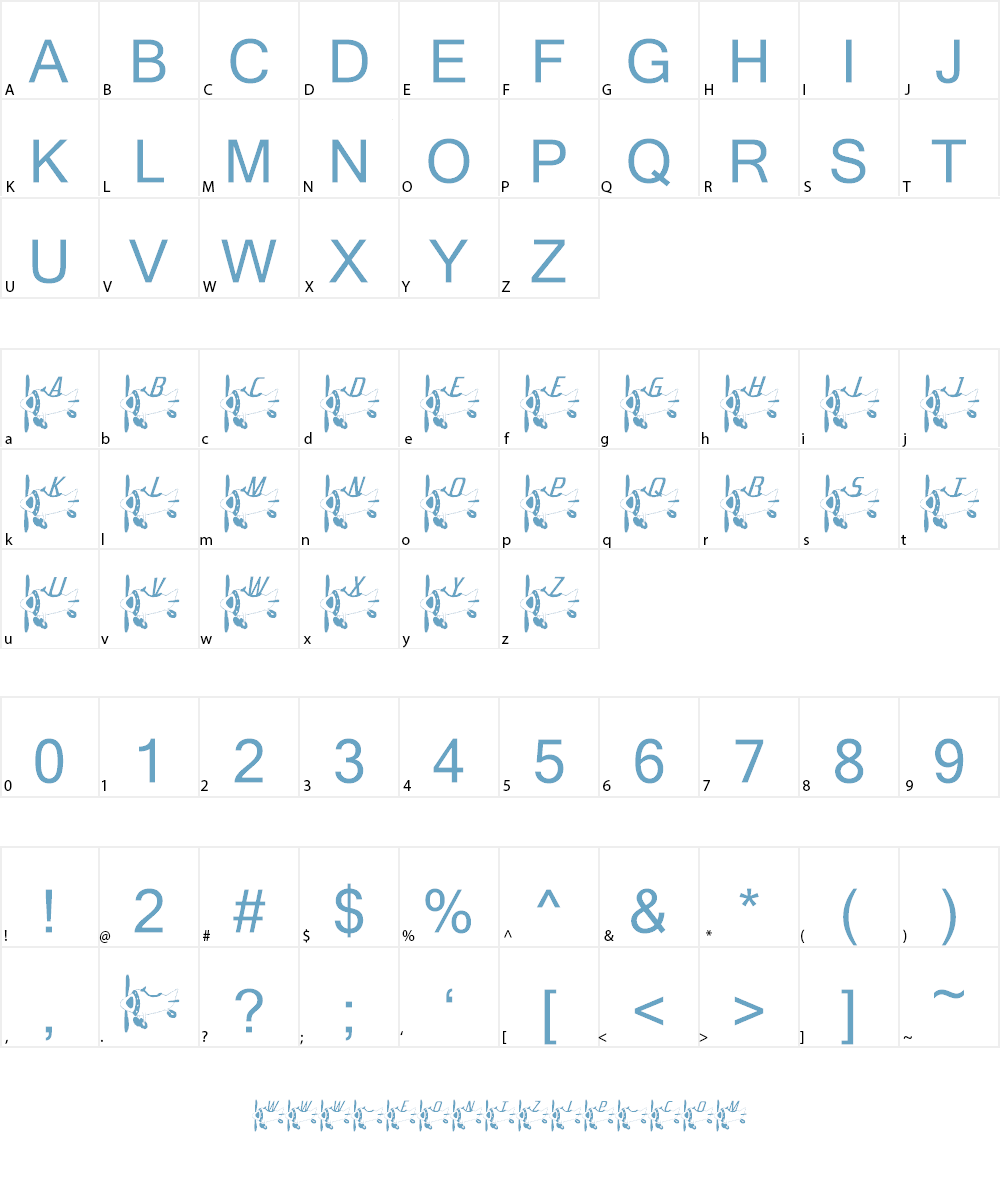 Flyaway Font Character